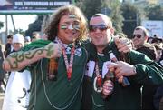 15 February 2009; Irish rugby supporters James Daly, from Dublin, and Brian Buckley, from Cork, before the game. RBS Six Nations Championship, Italy v Ireland, Stadio Flaminio, Rome, Italy. Picture credit: Matt Browne / SPORTSFILE
