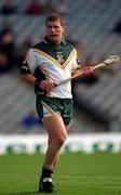 15 October 2000; Diarmuid O'Sullivan of Ireland during the Hurling Shinty International match between Ireland and Scotland at Croke Park in Dublin. Photo by Ray McManus/Sportsfile