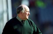 15 October 2000; Bernie O'Connor, GAA official, during the Hurling Shinty International match between Ireland and Scotland at Croke Park in Dublin. Photo by Ray McManus/Sportsfile