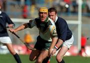 15 October 2000; Rory McCarthy of Ireland during the Hurling Shinty International match between Ireland and Scotland at Croke Park in Dublin. Photo by Brendan Moran/Sportsfile