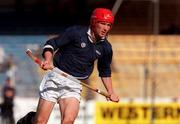 15 October 2000; Ronald Ross of Scotland during the Hurling Shinty International match between Ireland and Scotland at Croke Park in Dublin. Photo by Brendan Moran/Sportsfile