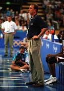 21 September 2000; USA Head coach Rudy Tomjanovich during the Men's Basketball Preliminary Round Group A match between USA and Lithuania at The Dome in the Sydney Olympic Park, in Homebush Bay, Sydney, Australia. Photo by Brendan Moran/Sportsfile