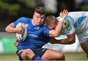 26 August 2015; James McGowan, Leinster, is tackled by James Page, Worcester. U19 Friendly, Leinster v Worcester, Templeville Road, Dublin. Picture credit: Matt Browne / SPORTSFILE