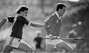 2 September 1990; Ger Fitzgerald, Cork, in action against Gerry McInerney, Galway. Cork v Galway, All-Ireland Hurling Final, Croke Park. Picture credit: Ray McManus / SPORTSFILE