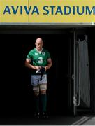 28 August 2015; Ireland's Paul O'Connell makes his way out for the captain's run. Ireland Rugby Squad Captain's Run, Aviva Stadium, Lansdowne Road, Dublin. Photo by Sportsfile