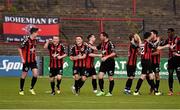 28 August 2015; Bohemians' Keith Buckley, third from left, celebrates with his team-mates after scoring his side's first goal. SSE Airtricity League Premier Division, Bohemians v Dundalk, Dalymount Park, Dublin. Picture credit: David Maher / SPORTSFILE