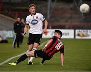 28 August 2015; John Mountney, Dundalk, in action against Adam Evans, Bohemians. SSE Airtricity League Premier Division, Bohemians v Dundalk, Dalymount Park, Dublin. Picture credit: David Maher / SPORTSFILE