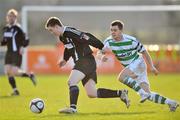 1 March 2009; Noel McGee, Athlone Town, in action against Shane Robinson, Shamrock Rovers. Pre-Season Friendly, Athlone Town v Shamrock Rovers, Athlone Town Stadium, Athlone, Co. Westmeath. Picture credit: David Maher / SPORTSFILE