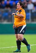 28 August 2015; Action from the half-time mini games. Bank of Ireland Half-Time Mini Games, Donnybrook Stadium, Donnybrook, Dublin. Picture credit: Ramsey Cardy / SPORTSFILE