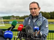 31 August 2015; Republic of Ireland manager Martin O'Neill during a pitchside update. Republic of Ireland pitchside update, Abbotstown, Co. Dublin. Picture credit: David Maher / SPORTSFILE