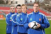 3 March 2009; St. Patrick's Athletic new signings, from left, John Lester, Mark Leech, Gints Freimanis and Gary Rogers. Richmond Park, Dublin. Photo by Sportsfile