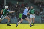 1 March 2009; David O'Callaghan, Dublin, in action against Tom Condon, Limerick. Allianz GAA National Hurling League, Division 1, Round 3, Limerick v Dublin, Gaelic Grounds, Limerick. Picture credit: Brian Lawless / SPORTSFILE