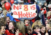 4 March 2009; The Ballyclare High School supporters in full voice. Northern Bank Schools Cup Semi-Final, Methodist College v Ballyclare High School. Ravenhill Park, Belfast, Co. Antrim. Picture credit: Oliver McVeigh / SPORTSFILE