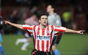 6 March 2009; Mark Farren, Derry City, celebrates after scoring the first goal. League of Ireland Premier Division, Derry City v Drogheda United, Brandywell, Derry. Picture credit: Oliver McVeigh / SPORTSFILE