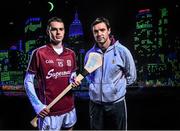 2 August 2015; Ahead of the Electric Ireland GAA Minor Hurling Final on the 6th of September, proud sponsor Electric Ireland has teamed up with Galway hurling captain Seán Loftus, left, and his manager Jeff Lynskey as they prepare for their most major moment of the season. Throughout the Championship fans have been following the action through the hashtag #ThisIsMajor. Support the Minors on the 6th of September using #ThisIsMajor and be a part of something major. Grand Canal Dock, Dublin. Picture credit: Ramsey Cardy / SPORTSFILE