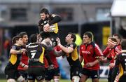 7 March 2009; Sean Tomes, Newport Gwent Dragons, takes the ball in the lineout against Munster. Magners League, Newport Gwent Dragons v Munster, Rodney Parade, Newport, Wales. Picture credit: Steve Pope / SPORTSFILE