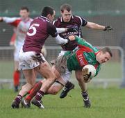 8 March 2009; Andy Moran, Mayo, in action against Michael Ennis and Conrad Kelly, Westmeath. Allianz GAA National Football League, Division 1, Round 3, Mayo v Westmeath, Fr. O'Hara Memorial Park, Charlestown, Co. Mayo. Picture credit: Ray Ryan / SPORTSFILE