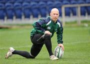 10 March 2009; Scrum-half Peter Stringer does some stretching during Ireland rugby squad training. RDS, Dublin. Picture credit: Brendan Moran / SPORTSFILE