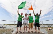 3 August 2015; Republic of Ireland supporters, from left, Martin Morrissey, Aidan Killeen, Michael Melia and Doc Doherty, all from Athenry, Co.Galway, in Faro ahead of their side's UEFA EURO 2016 Championship Qualifier game against Gibraltar. Algarve, Faro, Portugal. Picture credit: David Maher / SPORTSFILE