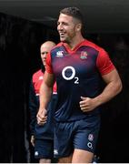 4 September 2015; England's Sam Burgess walks out for the captain's run. England Rugby Squad Captain's Run. Twickenham Stadium, London, England. Picture credit: Brendan Moran / SPORTSFILE