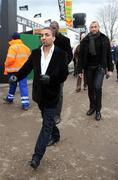 10 March 2009; Tottenham Hotspurs Aaron Lennon, left, and Heurelho Gomes ahead of the opening day of the Cheltenham Racing Festival 2009. Cheltenham Racing Festival, Prestbury Park, Cheltenham, Gloucestershire, England. Picture credit: Stephen McCarthy / SPORTSFILE