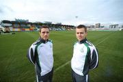 11 March 2009; Shamrock Rovers players Stephen Rice, left, and team captain Shane Robinson on the pitch in the new Tallaght Stadium ahead of their League of Ireland Premier Division game against Sligo Rovers on Friday night. Tallaght Stadium, Dublin. Picture credit: Matt Browne / SPORTSFILE