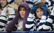 11 March 2009; Dejected Sligo Grammar School supporters after the final whistle. Connacht Schools Senior Cup Final, Colaiste Iognaid v Sligo Grammar School, Sportsground, Galway. Picture credit: Ray Ryan / SPORTSFILE