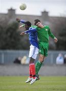 12 March 2009; Neil Yadolahi, Republic of Ireland, in action against Mamadou Doucoure, France. U16 International Friendly, Republic of Ireland v France, Oscar Traynor Centre, Dublin. Picture credit: Diarmuid Greene / SPORTSFILE