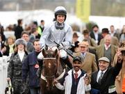 13 March 2009; Jockey Felix de Giles enters the winners enclosure after winning the Martin Pipe Conditional Jockeys' Handicap Hurdle Race, onboard Andytown. Cheltenham Racing Festival - Friday. Prestbury Park, Cheltenham, Gloucestershire, England. Picture credit: Stephen McCarthy / SPORTSFILE