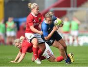 5 September 2015; Jeamie Deacon, Leinster, in action against Nicola Scully, Munster. Women's Interprovincial, Munster v Leinster. Thomond Park, Limerick. Picture credit: Diarmuid Greene / SPORTSFILE