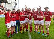 5 September 2015; Munster players celebrate with the cup after victory over Leinster. Women's Interprovincial, Munster v Leinster. Thomond Park, Limerick. Picture credit: Diarmuid Greene / SPORTSFILE