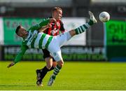 5 September 2015; Michael Drennan, Shamrock Rovers, in action against Lorcan Fitzgerald, Bohemians. SSE Airtricity League Premier Division, Shamrock Rovers v Bohemians. Tallaght Stadium, Tallaght, Co. Dublin. Picture credit: Seb Daly / SPORTSFILE