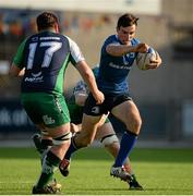 5 September 2015; Time Foley, Leinster, in action against Conor Cleary, Connacht. U19 Interprovincial Rugby Championship, Round 1, Leinster v Connacht. Donnybrook Stadium, Donnybrook, Dublin. Picture credit: Sam Barnes / SPORTSFILE