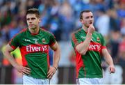 5 September 2015; Mayo's Lee Keegan, left, and Keith Higgins dejected after the game. GAA Football All-Ireland Senior Championship Semi-Final Replay, Dublin v Mayo. Croke Park, Dublin. Picture credit: Piaras Ó Mídheach / SPORTSFILE