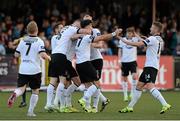 5 September 2015; Dundalk players celebrate after Ronan Finn scored their side's first goal. SSE Airtricity League Premier Division, Dundalk v Sligo Rovers. Oriel Park, Dundalk, Co. Louth. Picture credit: Oliver McVeigh / SPORTSFILE