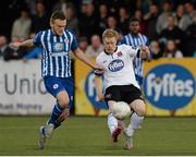 5 September 2015; Daryl Horgan, Dundalk, in action against David Cawley, Sligo Rovers. SSE Airtricity League Premier Division, Dundalk v Sligo Rovers. Oriel Park, Dundalk, Co. Louth. Picture credit: Oliver McVeigh / SPORTSFILE
