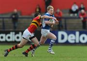 15 March 2009; Brian Smith, Rockwell College, is tackled by Joe Holland, CBC. Munster Schools Senior Cup Final, CBC v Rockwell College, Musgrave Park, Cork. Picture credit: Diarmuid Greene / SPORTSFILE