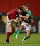 5 September 2015; Mike Sherry, Munster, is tackled by Tommaso Iannone, Benetton Treviso. Guinness PRO12 Round 1, Munster v Benetton Treviso. Irish Independent Park, Cork. Picture credit: Diarmuid Greene / SPORTSFILE