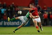 5 September 2015; David Johnston, Munster, is tackled by Braam Steyn, Benetton Treviso. Guinness PRO12 Round 1, Munster v Benetton Treviso. Irish Independent Park, Cork. Picture credit: Diarmuid Greene / SPORTSFILE