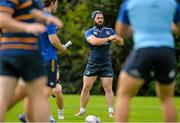 7 September 2015; Leinster's Mick McGrath in action during squad training. Leinster Rugby Squad Training, Rosemount, UCD, Belfield, Dublin. Picture credit: Brendan Moran / SPORTSFILE