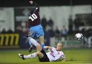 20 March 2009; Thomas Heary, Dundalk, in action against David O'Connor, Drogheda United. League of Ireland Premier Division, Dundalk v Drogheda United, Oriel Park, Dundalk, Co. Louth. Photo by Sportsfile