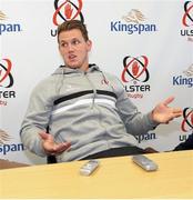 9 September 2015; Ulster's Craig Gilroy during a press conference. Ulster Rugby Press Conference. Kingspan Stadium, Ravenhill Park, Belfast, Co. Antrim. Picture credit: John Dickson / SPORTSFILE