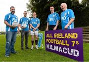 11 September 2015; From left, Johnny Magee, Paul Mannion, Mark Vaughan, Ray Cosgrove and Charlie Nelligan, in attendance at the FBD7s Senior All Ireland Football 7s at Kilmacud Crokes, Stillorgan, Co. Dublin. Picture credit: David Maher / SPORTSFILE