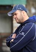 24 March 2009; Leinster head coach Michael Chieka is interviewed for TV after a press conference ahead of their Magners League game against Ulster on Sunday. Bective Rangers Clubhouse, Donnybrook Stadium, Donnybrook, Dublin. Picture credit: Diarmuid Greene / SPORTSFILE