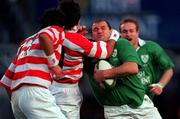 11 November 2000; Peter Clohessy of Ireland in action against Mamoru Ito of Japan during the International Rugby friendly match between Ireland and Japan at Lansdowne Road in Dublin. Photo by Ray Lohan/Sportsfile