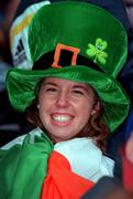 11 November 2000; Ireland supporter during the International Rugby friendly match between Ireland and Japan at Lansdowne Road in Dublin. Photo by Ray Lohan/Sportsfile
