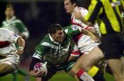 11 November 2000; Barrie McDermott of Ireland is tackled by Stuart Fielden of England during a Rugby League World Cup match between England and Ireland at Headingley in Leeds, England. Photo by Matt Browne/Sportsfile