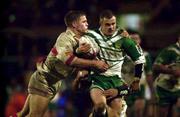 11 November 2000; Steve Prescott of Ireland is tackled by Stuart Fielden of England during a Rugby League World Cup match between England and Ireland at Headingley in Leeds, England. Photo by Matt Browne/Sportsfile