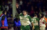 11 November 2000; Barrie McDermott of Ireland waves to the crowd after Ireland went out of the World Cup during a Rugby League World Cup match between England and Ireland at Headingley in Leeds, England. Photo by Matt Browne/Sportsfile