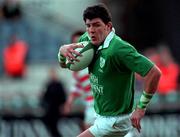 11 November 2000; Shane Horgan of Ireland during the International Rugby friendly match between Ireland and Japan at Lansdowne Road in Dublin. Photo by Ray Lohan/Sportsfile